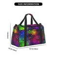 thumbnail image 3 of Fotbe Bright Universe Bolsa de Viaje con Estampado, Bolsa de Fin de Semana para Mujer con Compartimento para Zapatos, Bolsa de Gimnasio con Bolsillo Húmedo, 3 of 7