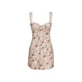 thumbnail image 1 of Vestidos De Verano Para Mujer Vestido De Fiesta Sin Espalda Con Estampado De Flores De Corte Bajo Con Lazo Sin Mangas, 1 of 4