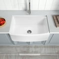 thumbnail image 4 of ANZZI Mesa Farmhouse Solid Surface 33 in. Kitchen Sink with Strainer in Matte White, 4 of 11