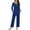 Blue, variant on Aoujea Save up to 50% Womens Sets Long Sleeve Plus Size Pajamas for Women Comfy Fashion And Casual Loose Printed Round Neck Button Up Long Sleeved Pants Pajama Set Gift for Women