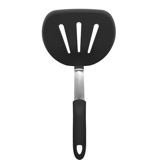 Lishi Spatule à Crêpes en Silicone - Outil de Cuisine Flexible pour Retourner les Crêpes - Noir, 31.2 cm