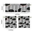 thumbnail image 6 of Whale & Great White Shark Nautical Curtains 3 PC Set - Mystical Ocean Theme, Semi-Sheer Tier + Valance (54x18 & 27.5x24 Inch), Rod Pocket Window Panels, 6 of 6