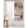 thumbnail image 3 of Sheer Curtains 72 Inches Long, Vintage Farmhouse Semi Sheer Curtains Light Filtering Window Treatment, Brown Country Star Berries Wooden Grain Privacy Voile Drapes for Living Room Bedroom 52x72 Inch, 3 of 7