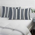thumbnail image 4 of Navy Blue Geometric Pillow Covers 12"x20", Modern Stripes Art Farmhouse Soft Brushed Microfiber Breathable Throw Pillow Covers, Decorative Pillowcase with Zipper for Couch Sofa Bedroom Living Room, 4 of 9