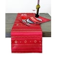 thumbnail image 2 of Fennco Styles Holiday Metallic Snowflake Printed Table Runner 16" W x 72" L - Red Woven Table Cover for Home Décor, Banquet, Family Gathering, Christmas, Special Occasion, 2 of 5