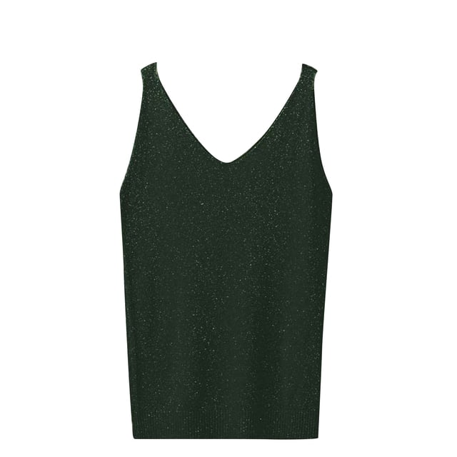 FAIWAD Womens Summer Knit Tank Top Sleeveless V Neck Spaghetti Strap Tops Slim Stretch Pullover Tops