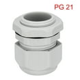 thumbnail image 2 of 5Pcs PG21 Cable Gland Waterproof Joint Adjustable White for 9mm-16mm Dia Wire, 2 of 4