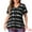 Black, variant on Women's Plus Size V Neck Short Sleeve Loose Tie Dye Tunic Tops 4X Purple