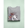 thumbnail image 3 of Unicorn Skull Neighing Sweatshirt Women -Smartprints Designs, Female Medium, 3 of 4