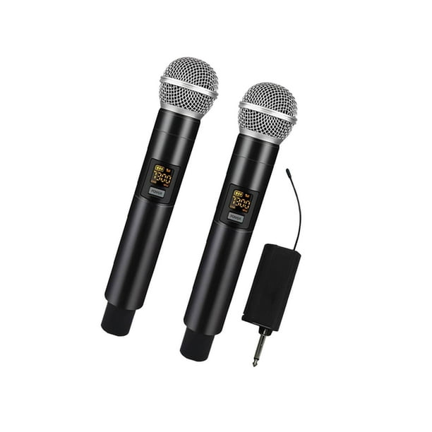 VHF Wireless Microphone Handheld Mics for Karaoke 2 Microphone