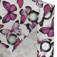thumbnail image 4 of Ambesonne Butterfly Grommet Curtain, Vibrant Watercolor, 50" x 120", Pink Magenta Black, 4 of 6