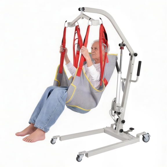 LINSHESF Electric Patient Lift 510 Lbs Weight Capacity, Medical Transfer Lift with Sling for Full Body Paralysis, Mobility Aid for Home Healthcare Bedridden