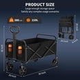 thumbnail image 2 of Life Plegable Utility cm de Anchoagon con All-Terrain Ruedas cm de Profundidadrink cm de Alturaolders Ajustable cm de Alturaandle 380LBS Capacity Portátil para Shopping Camping y Garden Use, 2 of 7