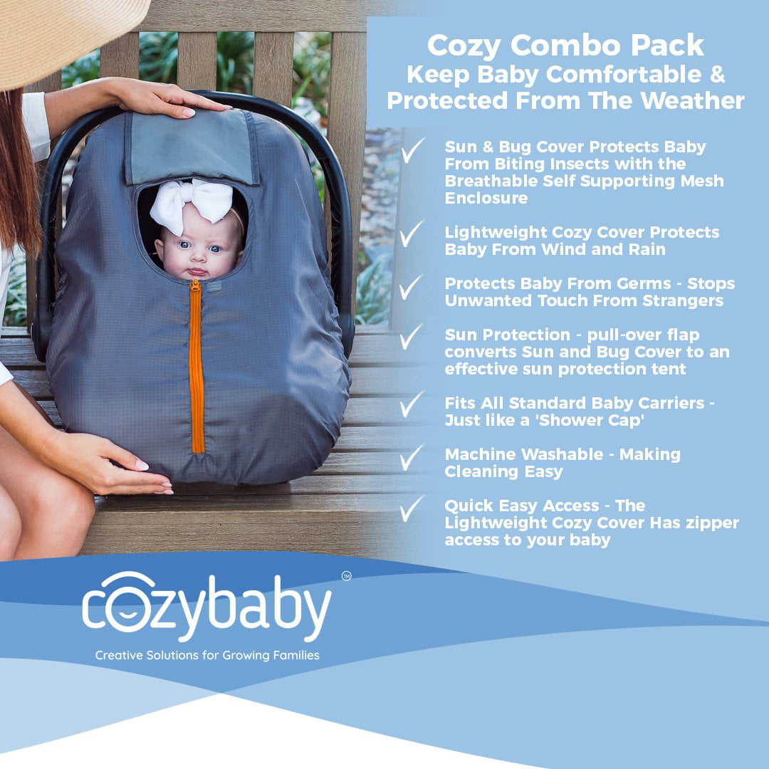 Rhapsody Purple Insects & The Sun Summer Cozy Cover Sun & Bug Cover - The Industry Leading Infant Carrier Cover Trusted by Over 2 Million Moms Worldwide for Protecting Your Baby from Mosquitos 
