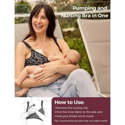 Momcozy Wireless Pumping Bra, Hands Free, Maternity Bra for Spectra, Medela, Elvie, Willow,etc