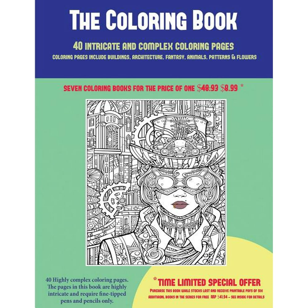 Coloring Book: The Coloring Book (40 Complex and Intricate Coloring