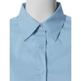 thumbnail image 4 of Doublju Women's 3/4 Sleeve Slim Fit Button Down Dress Shirt (Plus Size Available), 4 of 5