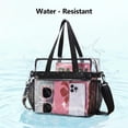 thumbnail image 2 of BaseGet Clear Tote Bag with Adjustable Strap, Stadium Approved Transparent Bag for Sports Games, Concerts, Beach, Black, 2 of 7