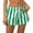 Green, variant on yunLCZ Women's Straight Leg Pants High Wa Drawstring Striped Shorts For Women Wide Leg Casual Shorts Pajama Bottoms Pj Shorts
