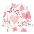 thumbnail image 3 of Chemises pour Enfants, Chemise Imprimée à Manches 3/4 Col Rond pour Garçons et Filles, Haut pour Enfants, 3 of 4