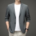 thumbnail image 1 of Chaqueta de traje de verano para hombre, de una sola pieza, elegante, informal, de mediana edad, para jóvenes y jóvenes, ajustada, con protección solar, fina, 1 of 5