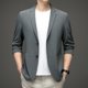 thumbnail image 1 of Chaqueta de traje de verano para hombre, de una sola pieza, elegante, informal, de mediana edad, para jóvenes y jóvenes, ajustada, con protección solar, fina, 1 of 5