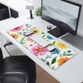 thumbnail image 2 of Long Mouse Pads for Desk,Pioneer Flower Floral Print Pattern Desk Mats on Top Of Desks, Desk Mouse Pad Extra Large with 3mm Non-Slip Base and Stitched Edge for Gaming,Office,Work,Home 31.5"x11.8", 2 of 6
