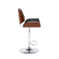 thumbnail image 3 of Porthos Home Oriole Height Adjustable Bar Stool, PU Upholstery, Chrome Base, 3 of 5