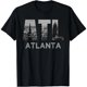 thumbnail image 1 of Camiseta de Mujer Ciudad de Atlanta Georgia Panorámica Urbana Centro ATL en Estilo Divertido y Alternativo, 1 of 7
