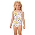 thumbnail image 2 of CCRFTGI Swimsuit for Kids Girls Size 10-12 Summer Adjustable Straps One Piece Beach Bathing Suit Swimwear Cute Books Pens Swim Vacation Girls Fashion Bathing Suits Pink 9-10 Years, 2 of 8