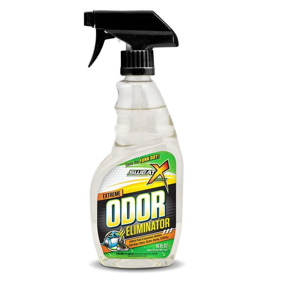 SWEAT X Odor Eliminator Spray - Fabric Deodorizer & Refresher for Clothes, Shoes & Sports Equipment - Odor Neutralizer Spray - Fabric Freshener - Victory Scent, 16 fl oz
