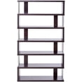 thumbnail image 2 of Allora Bibliothèque Moderne à 6 Tablettes, Brun Foncé, 2 of 2