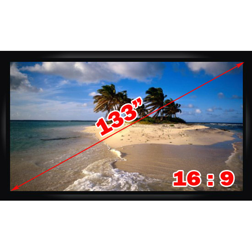 Antra 133" 16:9 Fixed Frame Projector Projection Screen - Matte White