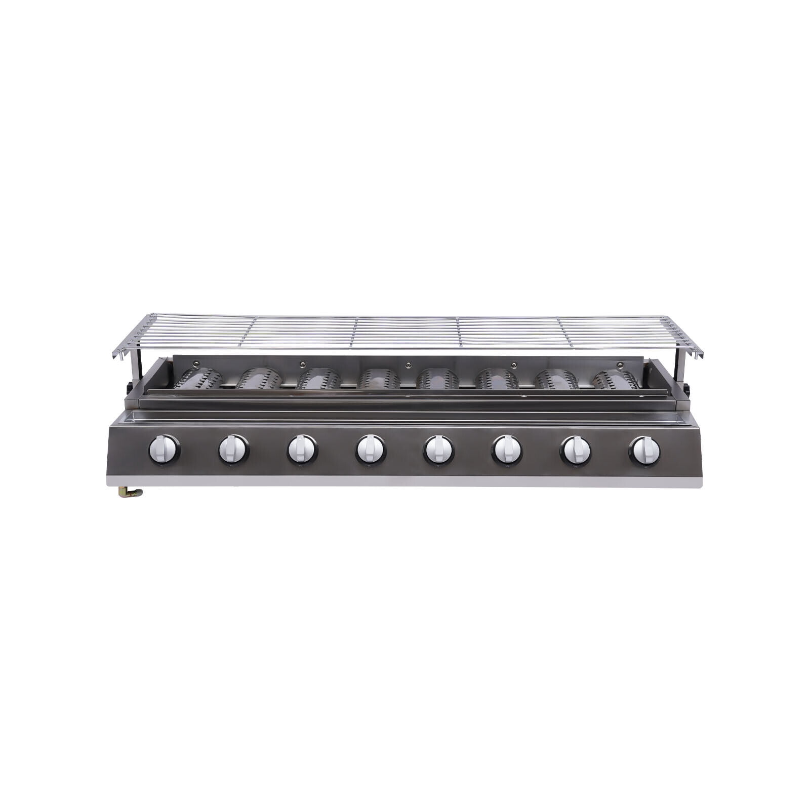 8 Burner BBQ Gas Grill Barbeque Outdoor Cooking Stainless steel Large Grill Grid 8 Head LPG  Gas Barbecue Grill Commercial BBQ Machine Outdoor Cooker Smokeless Commercial Gas Grill