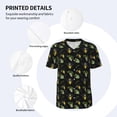 thumbnail image 4 of Balery Bee Floral Baseball Jersey for Men Casual Button Down Shirts Short Sleeve Active Team Sports Uniform-Small, 4 of 9