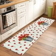 thumbnail image 2 of 2'x6' Rug Runners for Hallways Kitchen, Red Tulip Flowers Non Slip Entryway Beside Floor Carpet Runner, Spring Floral Vintage Drum Country Blue Laundry Room Bedroom Throw Rugs Mat for Family Pet, 2 of 8