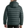 thumbnail image 4 of Mrmaere Men's Hooded Packable Puffer Jacket Lightweight Quilted Warm Insulated Coat for Winter Casual & Travel Wear Green M, 4 of 9