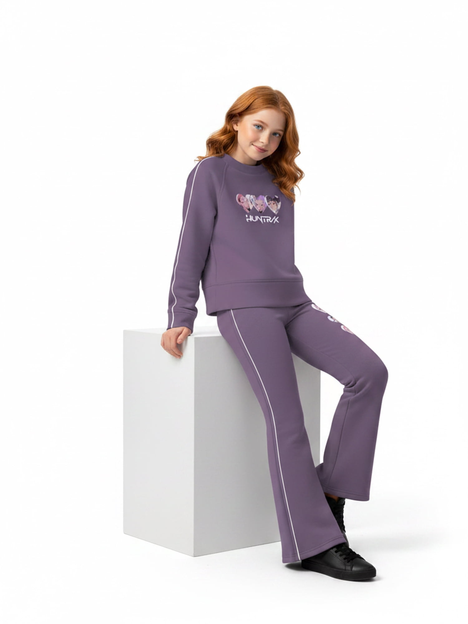 K-Pop Demon Hunters, Girls' & Big Girls' Graphic Sweatpants, Super Cute Trio, Sizes 4-16