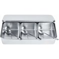 thumbnail image 1 of Tarros de especias para el hogar, caja de condimentos de acero inoxidable con 3 compartimentos, juego de recipientes para especias con tapa y cuchara, 1 of 5