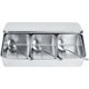 thumbnail image 1 of Tarros de especias para el hogar, caja de condimentos de acero inoxidable con 3 compartimentos, juego de recipientes para especias con tapa y cuchara, 1 of 5
