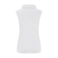 thumbnail image 7 of Dezsed Women's Sleeveless Slim Turtleneck Mock Soft T-Shirt Tank Tops Basic Stretchy Pullover Summer Tops White XXXL, 7 of 7