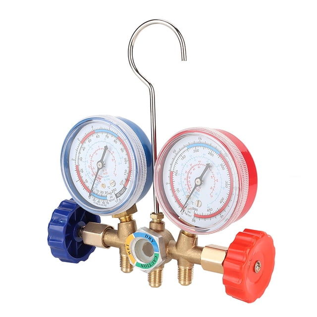 AC Diagnostic Manifold Gauge Set for Refrigerant Conditioning Tools with Hose and Hook Kit