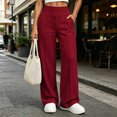 thumbnail image 2 of Sweatpants for Women Ihhxva High Waist with Pockets Elastic Casual Jogger Pants Cozy Lined Baggy Loungewear Workout Running Yoga Streetwear S-2XL, 2 of 8