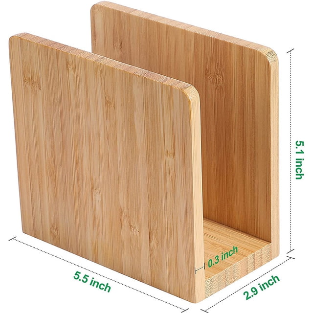 Servilleteros de bambú ShuxiuWang soporte dispensador de servilletas de madera decoración del hogar