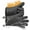 Black, variant on Kitchen Oven Gloves - Dual-Layer Grilling Gloves, Oven Mitts with 5 Fingers, Non-Slip Pot Holder for Barbecue, Cooking, Baking (Blue)