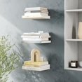 thumbnail image 2 of Floating Bookshelf, Small, Silver, Set of 3, 2 of 10