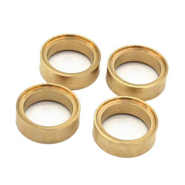 4 Uds. 100g de latón, llanta de rueda Beadlock de 1,0 pulgadas, contrapesos de latón, anillo de abrazadera Compatible con coche trepador de control remoto 1/24