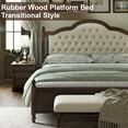 thumbnail image 4 of VANACC Queen Wood Bed Frame with 52.5" Upholstered Headboard, Wood Slat Support, No Box Spring, 4 of 8