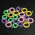 thumbnail image 1 of Wweixi 20pcs Plastic Sweater Knitting Stitch Marker Circular Open Counting Weaving Tools Set, 1 of 5