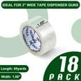 thumbnail image 3 of Clear Packing Tape, 18 Rolls Heavy Duty Packaging Tape for Shipping Packaging Moving Sealing, Thicker Clear Packing Tape, 1.88 inches Wide, 65 Yards Per Roll, 1170 Total Yards, 3 of 6